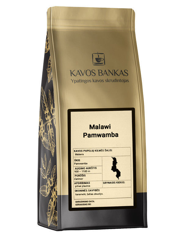 Kavos Bankas Malawi Pamwamba Kavos pupelės 500 g