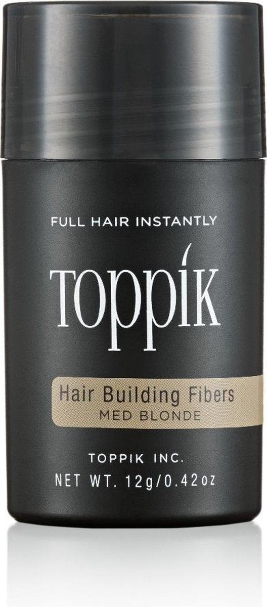 Toppik Hair Building Fiber plaukų efektą sukurianti pudra, Medium Blonde, 12g