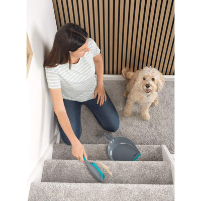 Beldray LA034191UFFEU7 Antibac Pet Plus+ Rubber Head Dustpan & Brush Set
