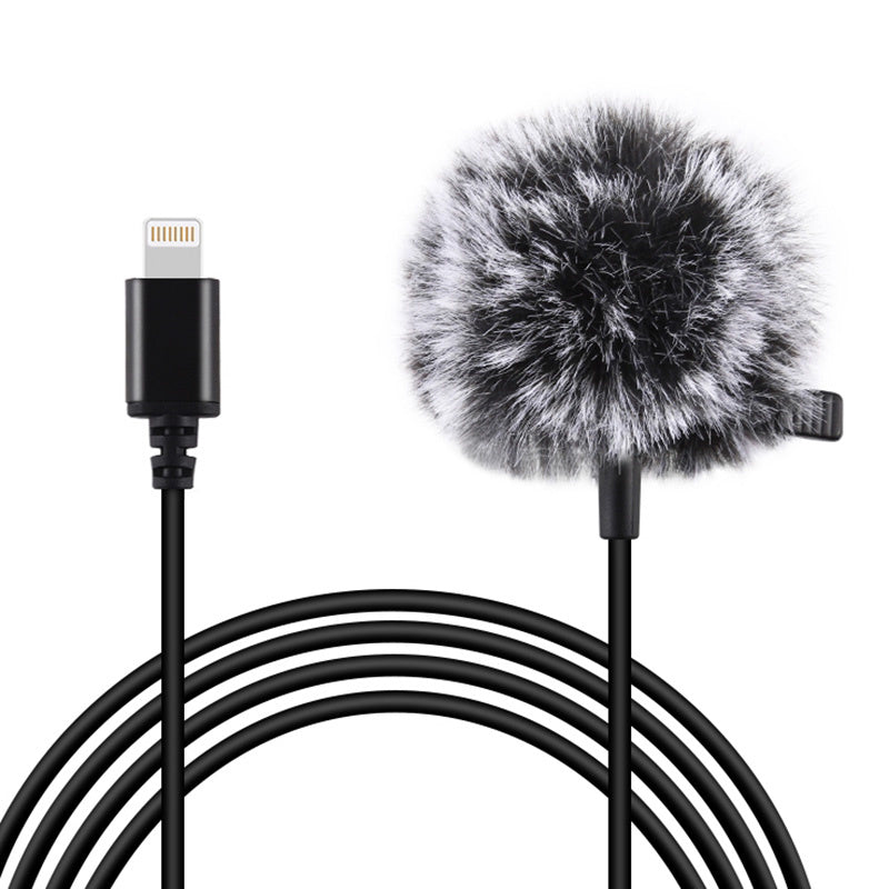 Jack Puluz tie microphone with clip PU426 1.5m 3.5mm Lightning, Mikrofon Jack Puluz krawatowy z klipsem PU426 1,5m 3.5mm Lightning