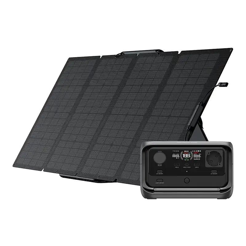 Bundle: Power station EcoFlow River 3 Plus + portable solar panel 160W, Zestaw: Stacja zasilania EcoFlow River 3 Plus + panel fotowoltaiczny 160W