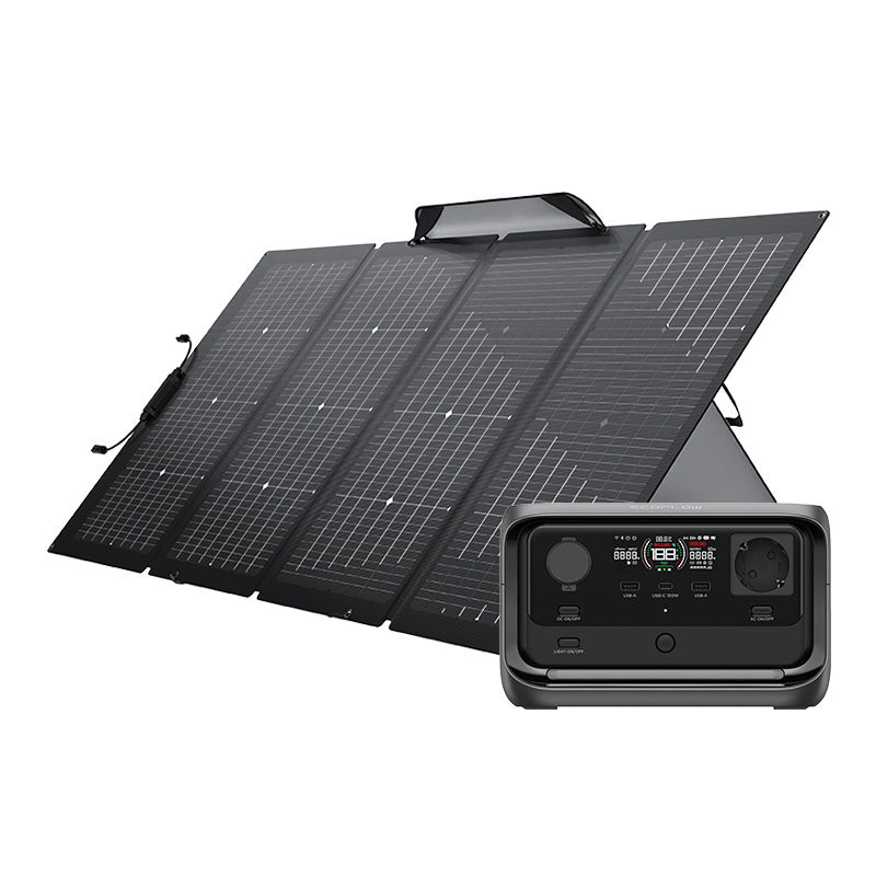Bundle: Power station EcoFlow River 3 Plus + portable solar panel 220W, Zestaw: Stacja zasilania EcoFlow River 3 Plus + panel fotowoltaiczny 220W