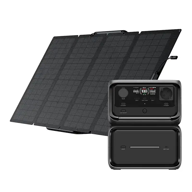 Bundle: Power station EcoFlow River 3 Max Plus + portable solar panel 160W, Zestaw: Stacja zasilania EcoFlow River 3 Max Plus panel fotowoltaiczny 160W