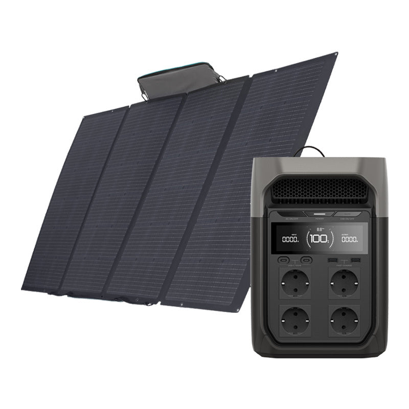 Bundle: Power station EcoFlow Delta 3 + portable solar panel 400W, Zestaw: Stacja zasilania EcoFlow Delta 3 + panel fotowoltaiczny 400W