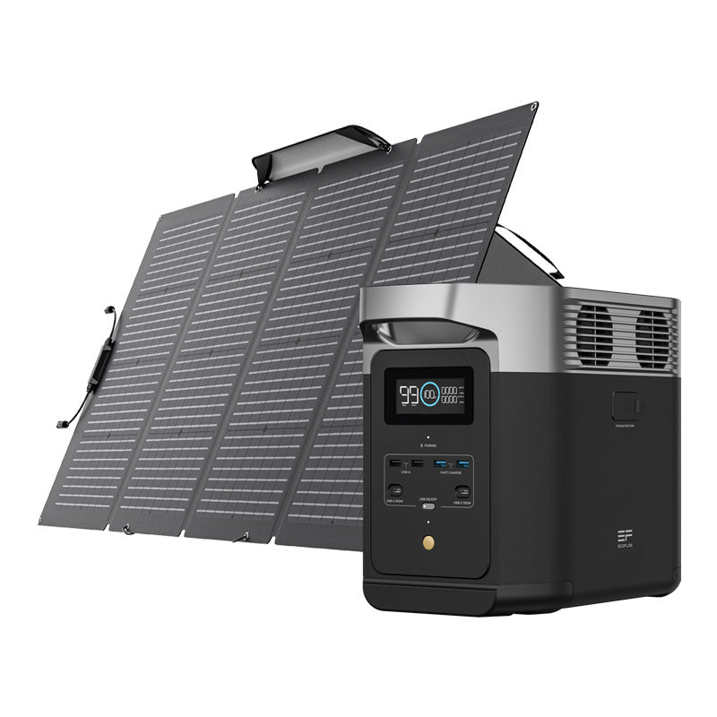 Bundle: Power station EcoFlow Delta 2 + portable solar panel 220W, Zestaw: Stacja zasilania EcoFlow Delta 2 + panel fotowoltaiczny 220W