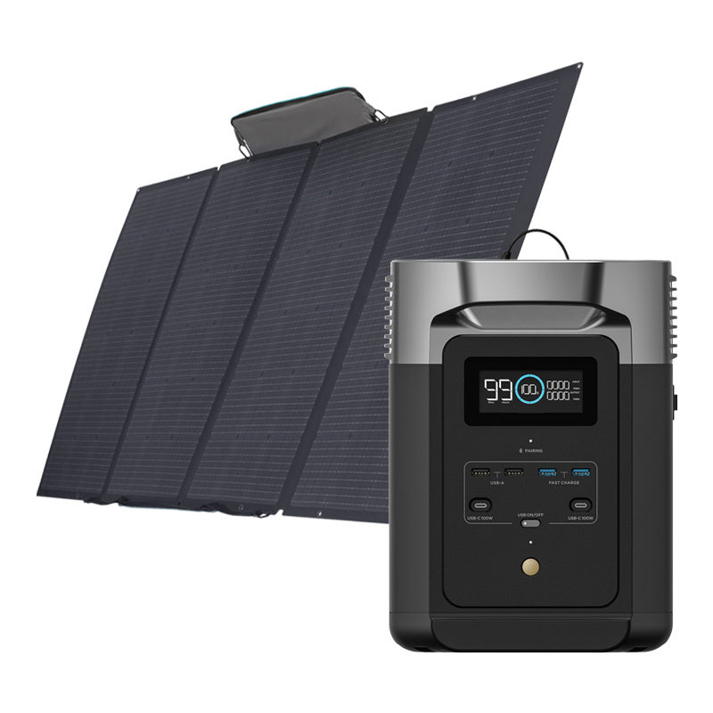 Bundle: Power station EcoFlow Delta 2 + portable solar panel 400W, Zestaw: Stacja zasilania EcoFlow Delta 2 + panel fotowoltaiczny 400W