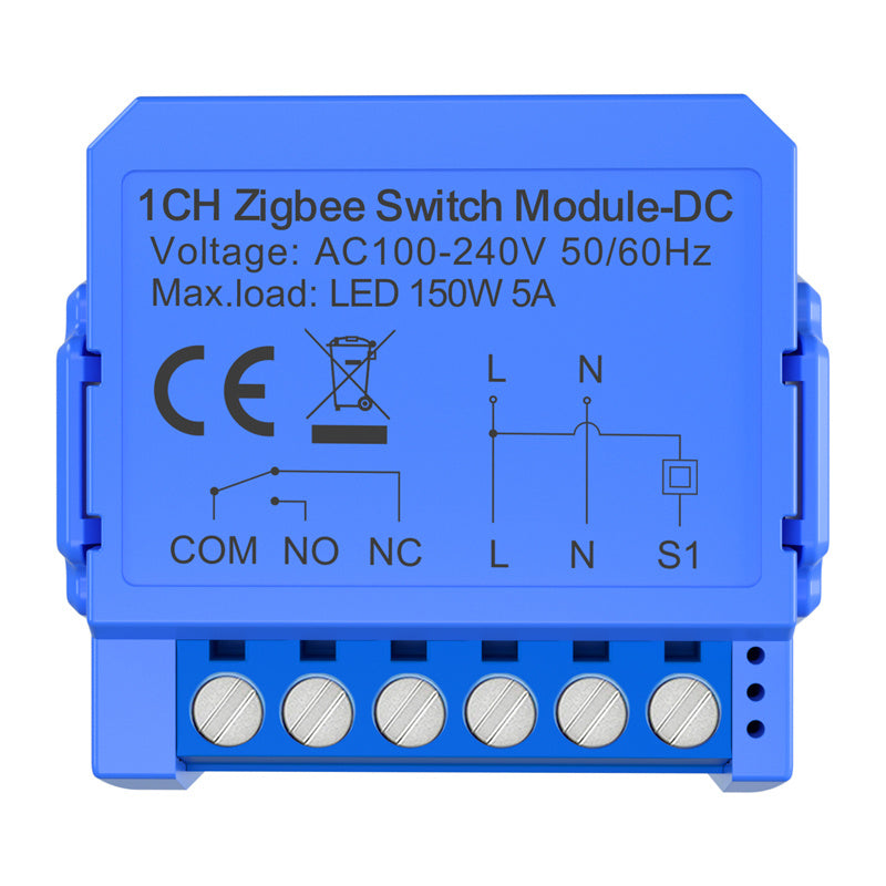 1-channel ZigBee switch module with voltage-free contact Avatto ZWSM16-DC32V-1, 1-kanałowy moduł przełącznika ZigBee ze stykiem beznapięciowym  Avatto ZWSM16-DC32V-1