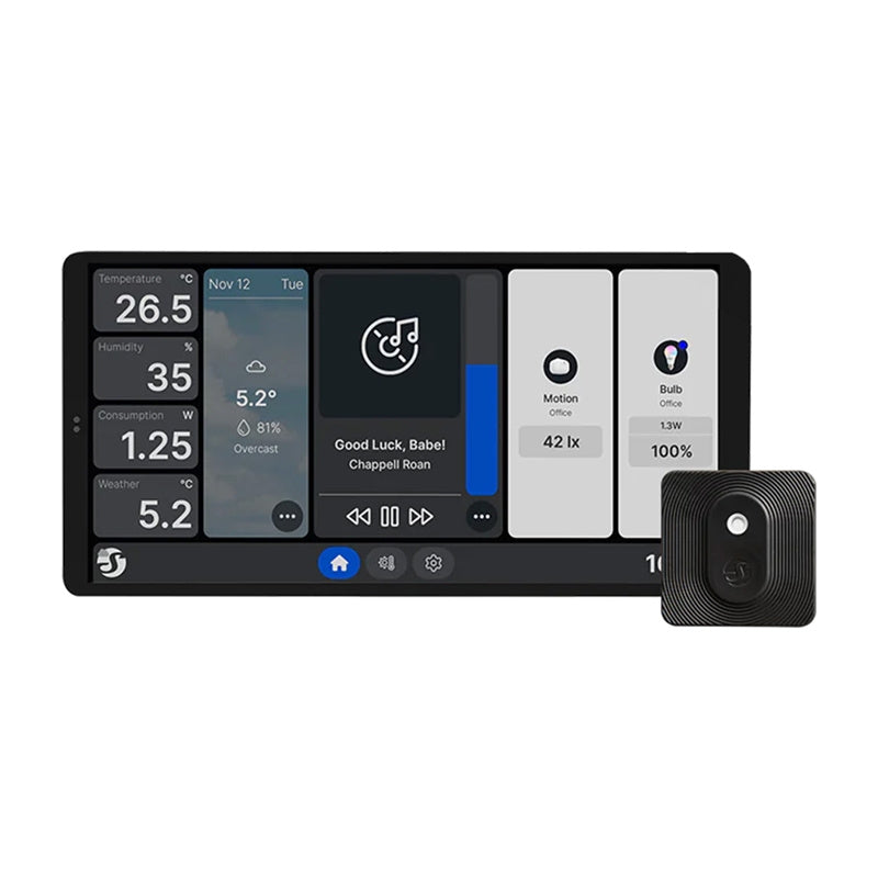 Dual Control Panel Shelly Wall Display X2 WiFi/BLU (black) + BLU H&T, Podwójny panel sterowania Shelly Wall Display X2 WiFi/BLU (czarny) + BLU H&T