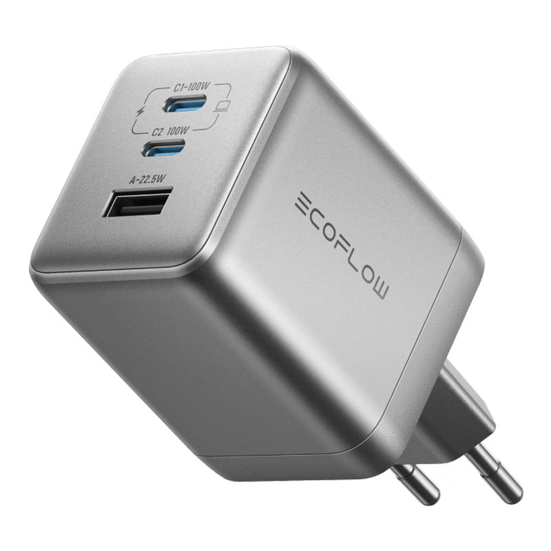 EcoFlow RAPID Pro 100W mains charger, 2xUSB-C, 1xUSB-A, GaN, Ładowarka sieciowa EcoFlow RAPID Pro 100W, 2xUSB-C, 1xUSB-A, GaN