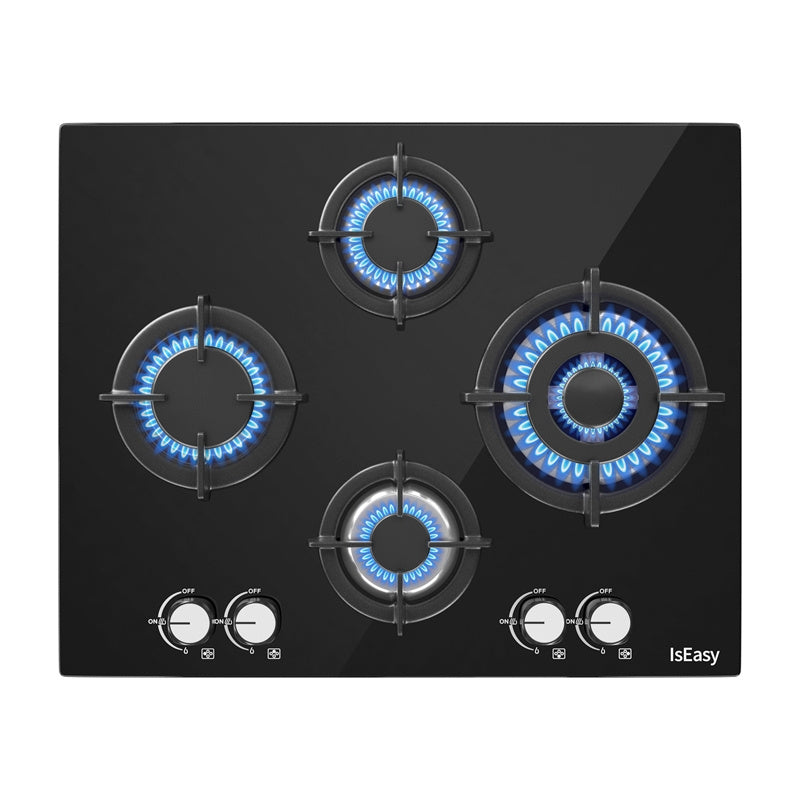 IsEasy MGBG-604B glass gas cooktop, Płyta gazowa szklana IsEasy MGBG-604B