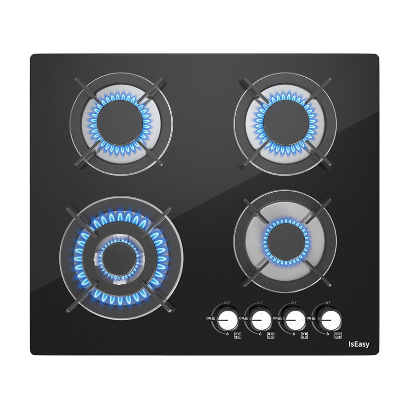 IsEasy MGBG-604B glass gas hob, Szklana płyta gazowa IsEasy MGBG-604B