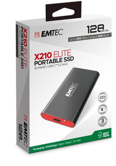 Emtec SSD 3.2Gen2 X210 128GB Portable
