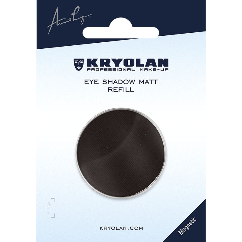 Kryolan Matinių šešėlių įdėklas (magnetinis) - Eye Shadow Matt Refill (magnetic, 36 mm) - black