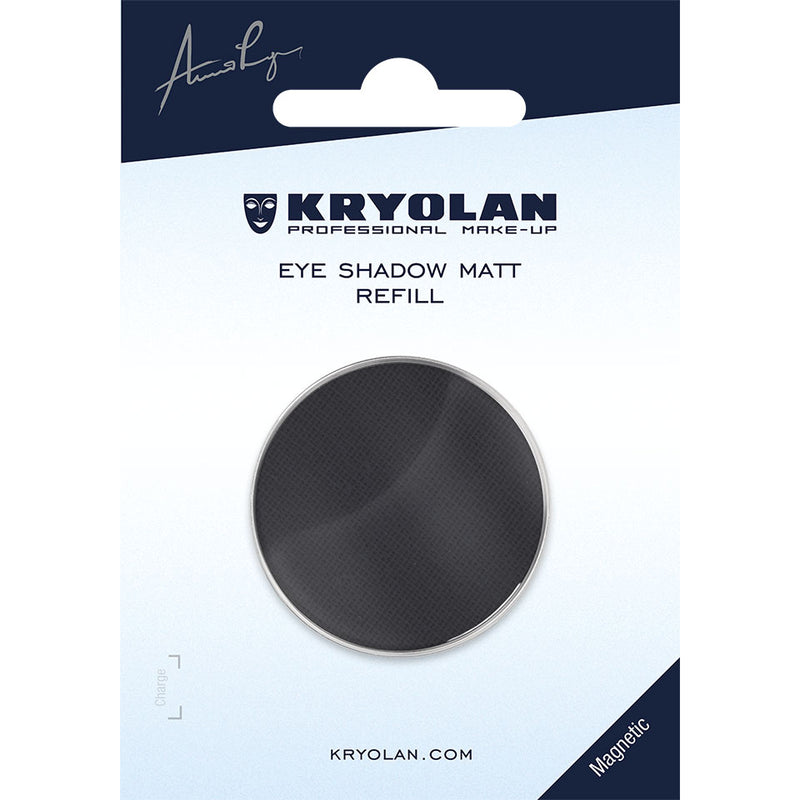 Kryolan Matinių šešėlių įdėklas (magnetinis) - Eye Shadow Matt Refill (magnetic, 36 mm) - charcoal