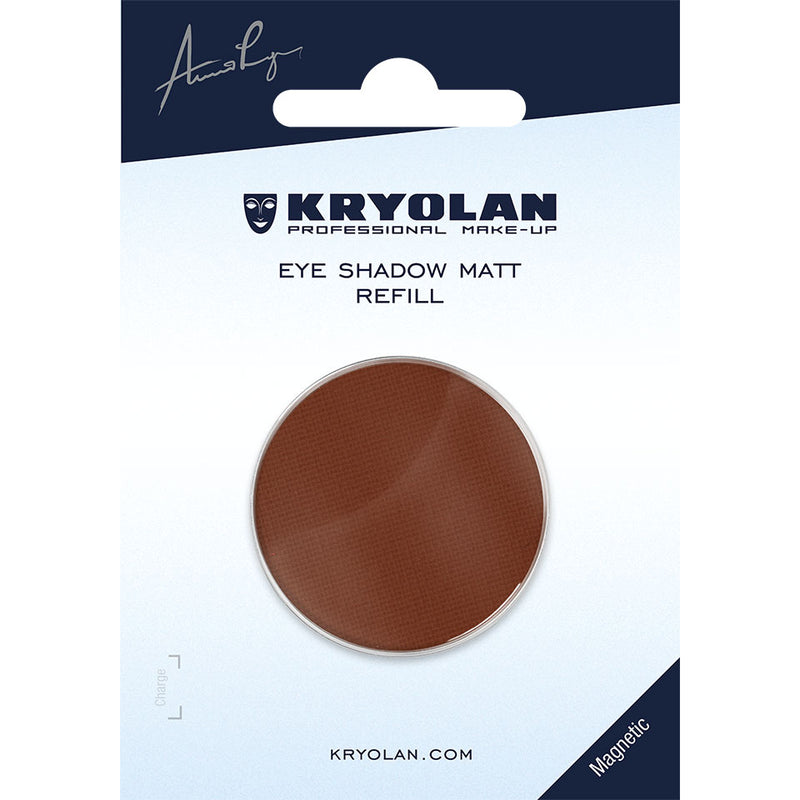 Kryolan Matinių šešėlių įdėklas (magnetinis) - Eye Shadow Matt Refill (magnetic, 36 mm) - dark brown