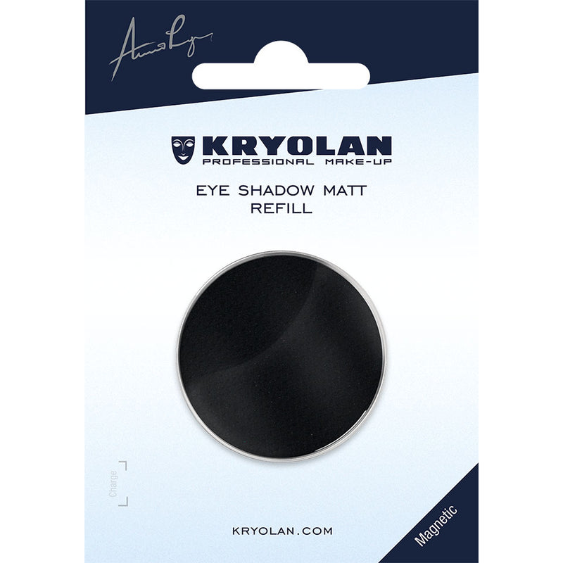 Kryolan Matinių šešėlių įdėklas (magnetinis) - Eye Shadow Matt Refill (magnetic, 36 mm) - deep black