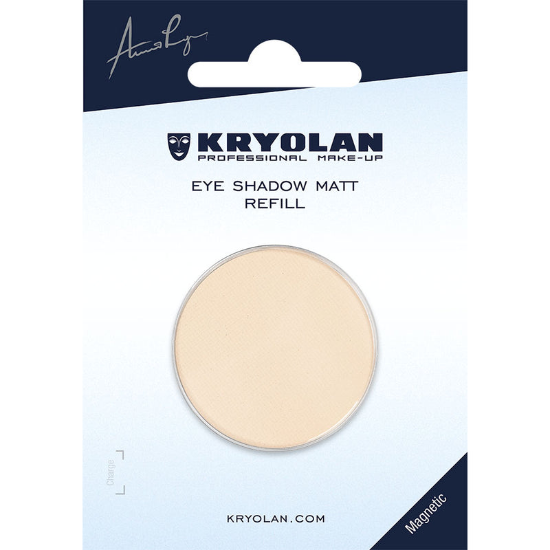 Kryolan Matinių šešėlių įdėklas (magnetinis) - Eye Shadow Matt Refill (magnetic, 36 mm) - ivory