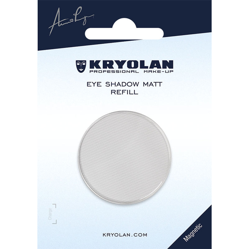 Kryolan Matinių šešėlių įdėklas (magnetinis) - Eye Shadow Matt Refill (magnetic, 36 mm) - white