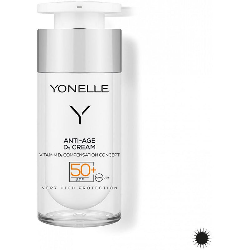 Yonelle Anti Age D3 Cream SPF 50+ Apsauginis veido kremas nuo saulės, 30ml
