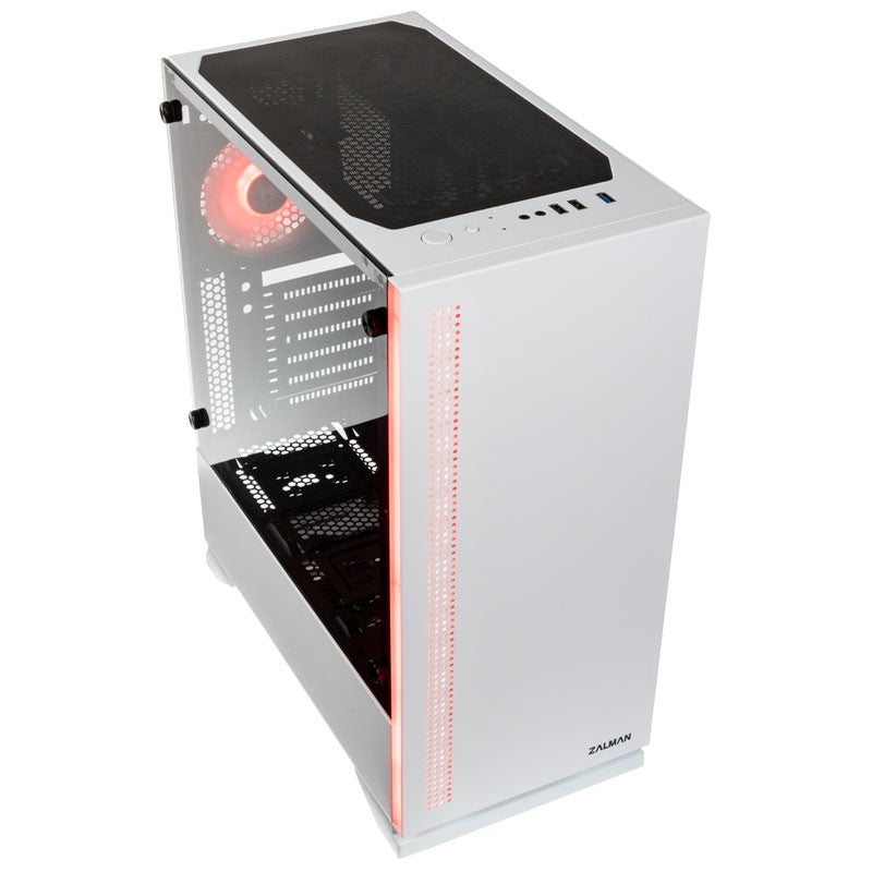 Zalman S5 Белый ATX, вентилятор + вентилятор RGB, T/G 