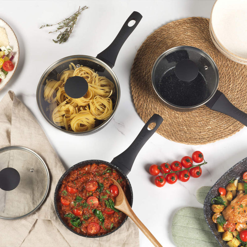 Salter BW05751S2EU7 Megastone 3-Piece Saucepan Set