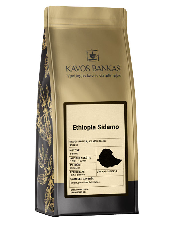Kavos Bankas Ethiopia Sidamo Kavos pupelės 500 g