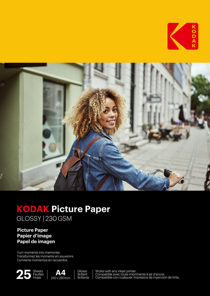Бумага для фотографий Kodak, 230 г, глянцевая, 11,8 мил, A4x25 (9891266)