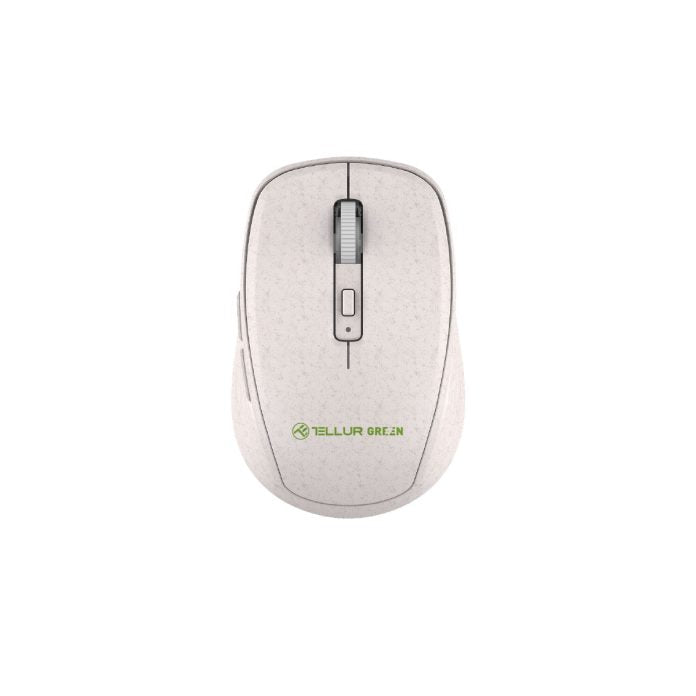 Tellur Green Wireless Mouse Nano Receiver in Cream