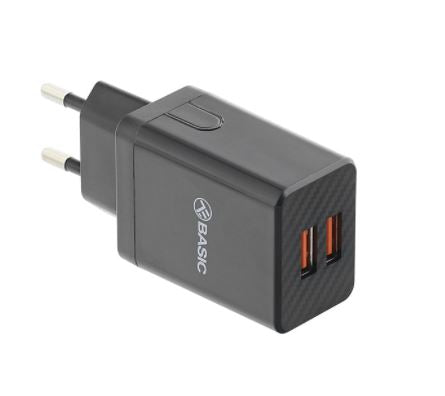 Tellur Basic Wall charger HC204 2xUSB, 2.4A, black