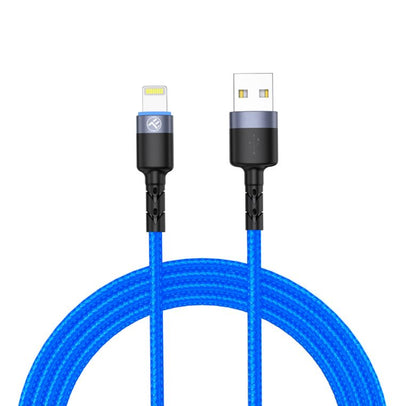 Кабель передачи данных Tellur USB-Lightning со светодиодной подсветкой, 3 А, 1,2 м, синий