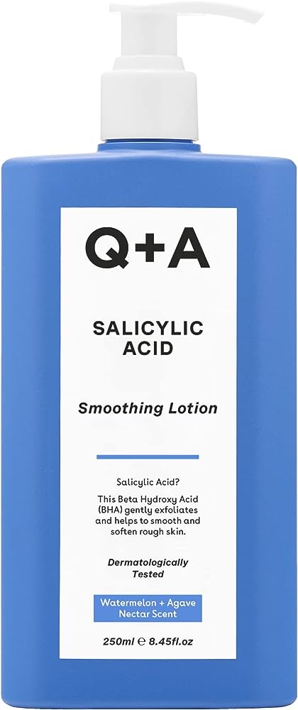 Q+A Salicylic Acid Smoothing Lotion Odą glotninantis kūno losjonas su salicilo rūgštimi, 250ml