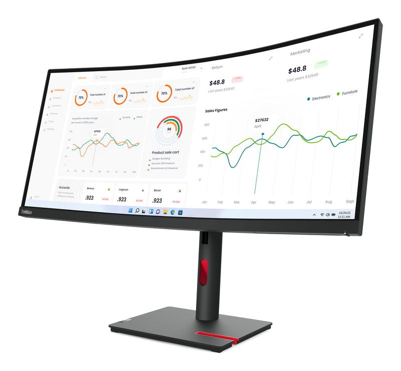 Lenovo ThinkVision T34w-30 - QHD - Curved