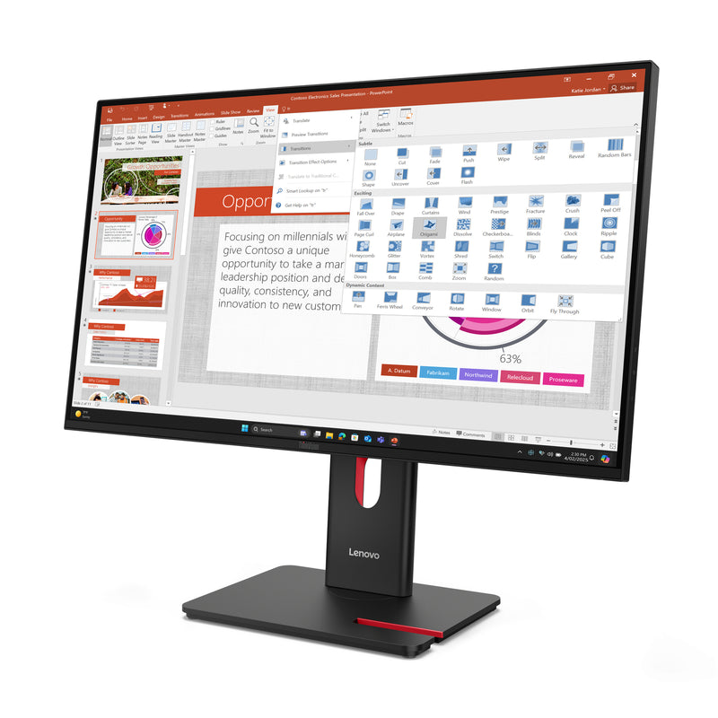 Lenovo Monitor  ThinkVision T27-40 Black (27 ")