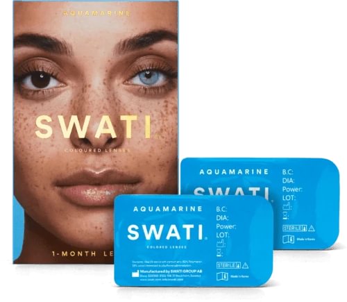 Swati Colored 1-Month Lenses Aquamarine 1 Pair