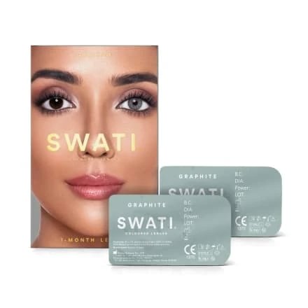 Swati Coloured 1-Month Lenses Graphite 1 Pair