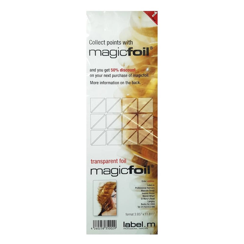 Label.m Magic Foil Refill 10x30 cm transparent foil for hair dyeing, 500 pcs.