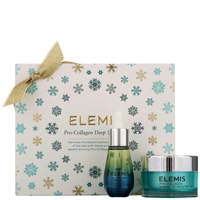Elemis Pro-Collagen Deep Sea Duo Set: Pro-Collagen Marine Oil 15 ml + Elemis Pro-Collagen Marine Ultra Rich Cream 30 ml + gift box