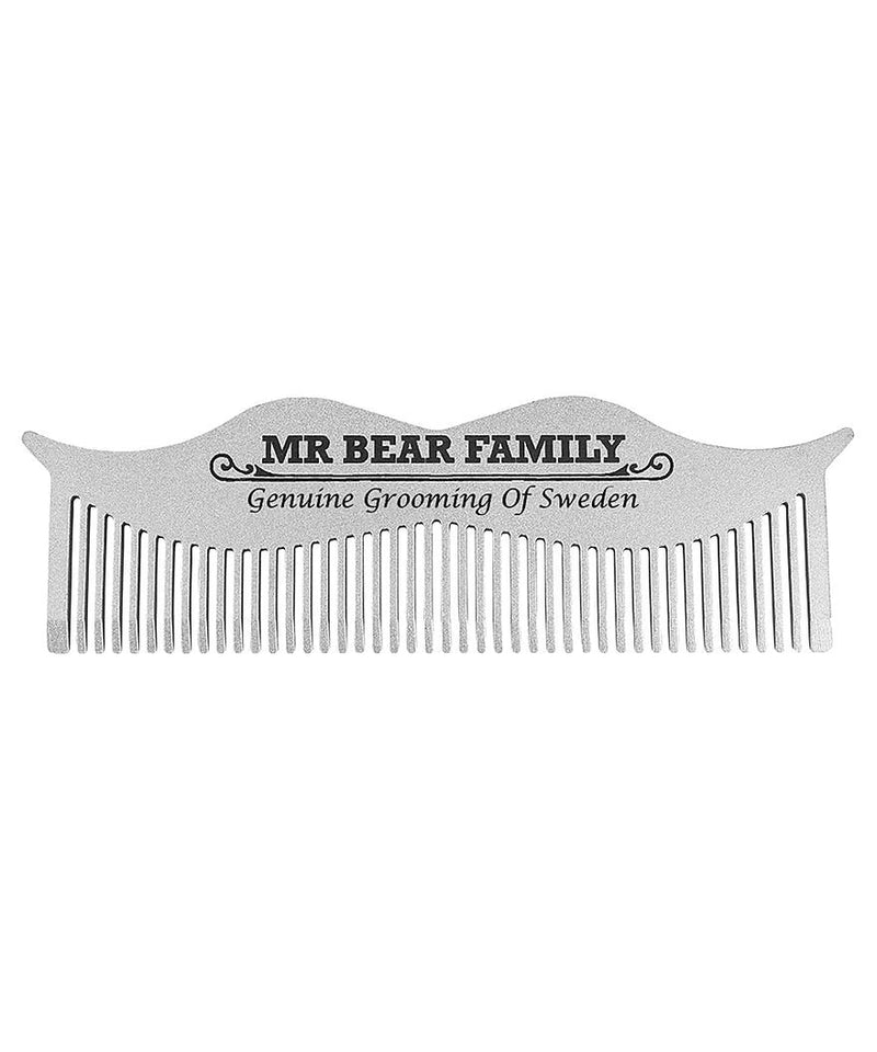 Mr Bear Family Mustache Comb Steel 1pc