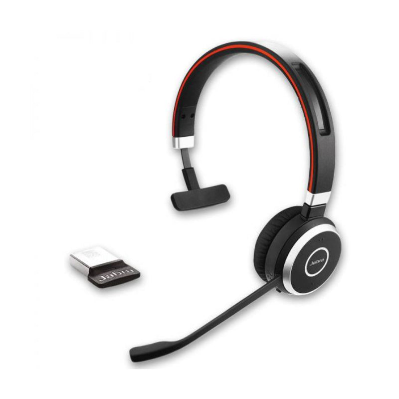 Jabra Evolve 65 SE MS Mono Wireless Headset, Bluetooth, USB-A, Link 390a, Black 