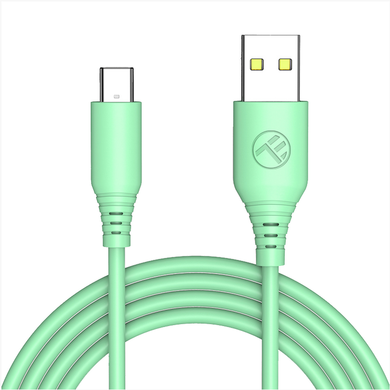 Tellur Silicone USB to Type-C Cable 3A 1m Green