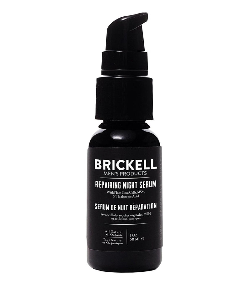 Brickell Мужская восстанавливающая ночная сыворотка для лица против старения 30 мл