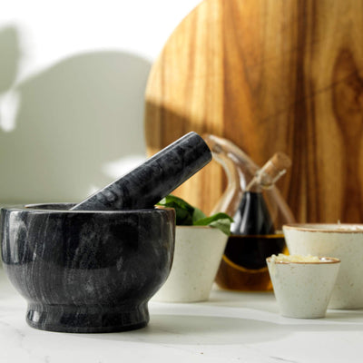 Salter BW11852EU7 Marble Pestle and Mortar, Black