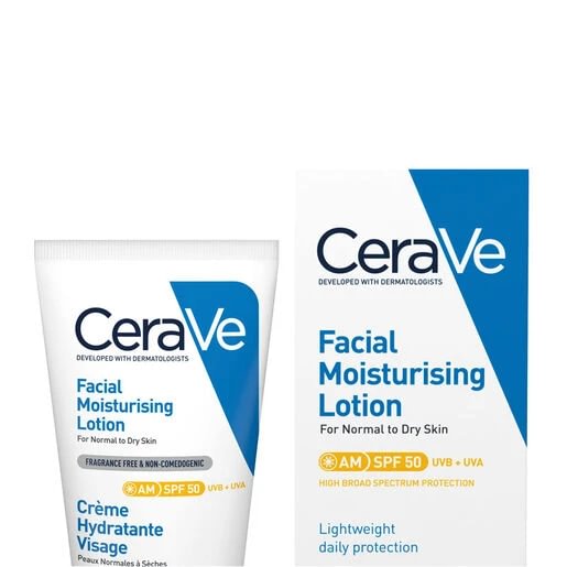 CeraVe SPF50 увлажняющий лосьон для лица 52 мл