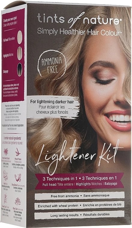 Tints Of Nature Lightener For Medium Brown To Blonde Hair (50ml+10ml+10ml+25g)