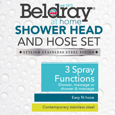 Beldray LA032593FAS Shower Head & Hose Set - Stainless Steel