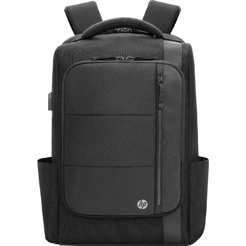 HP Executive 16 Backpack, Water Resistant, Expandable, Cable Pass-through USB-C port - Black, Grey
