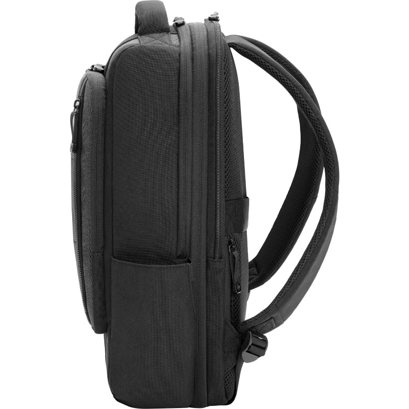 HP Executive 16 Backpack, Water Resistant, Expandable, Cable Pass-through USB-C port - Black, Grey