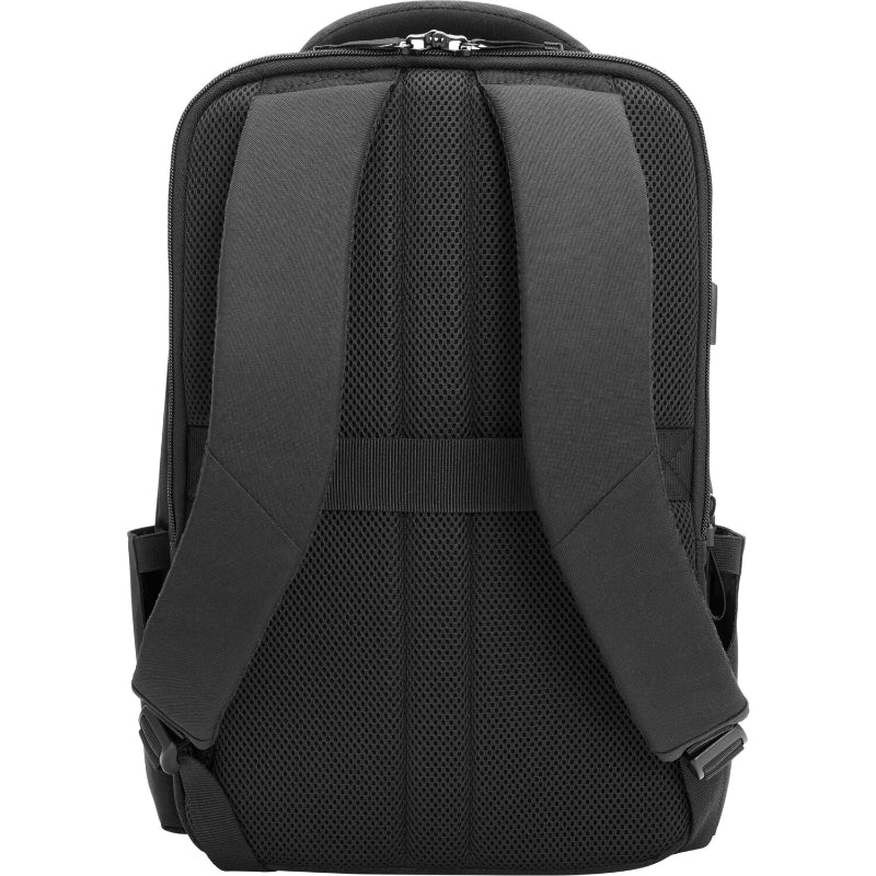 HP Executive 16 Backpack, Water Resistant, Expandable, Cable Pass-through USB-C port - Black, Grey