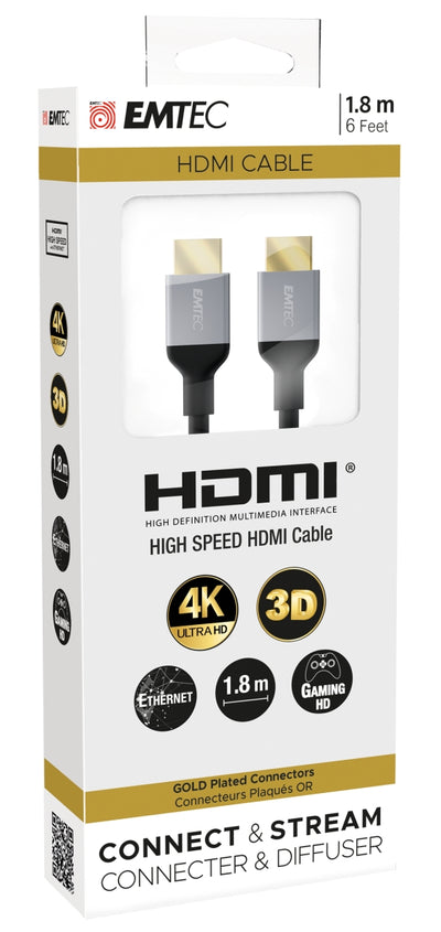 Emtec Cable HDMI to HDMI 4K 1.8.