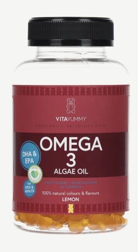 VitaYummy citrinų skonio multivitaminai su Omega-3, maisto papildas, 60 vnt/180 g